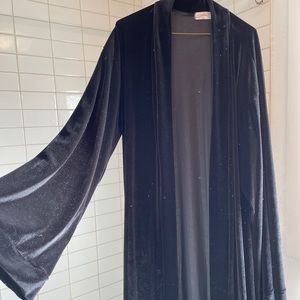 Black Laina Rauma Velvet Leisure Robe